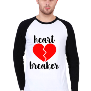 Male Raglan Full Sleeve Black White