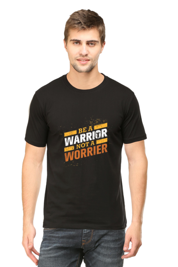 Custom Male Round Neck Half Sleeve Black T-Shirt